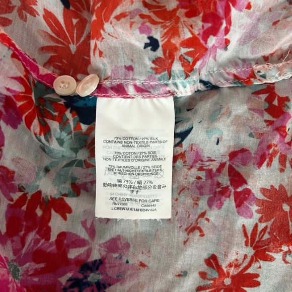 J CREW floral Button down -cotton/silk blend so it’s very soft and comfy! - Picture 11 of 11